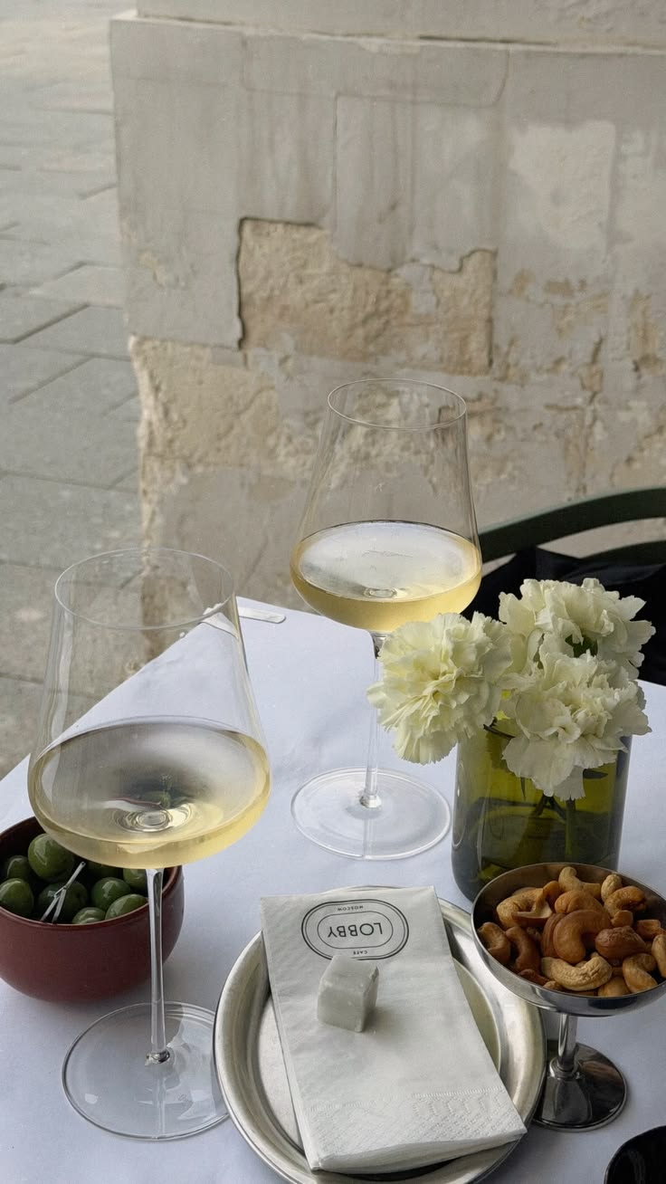 Elegant glassware arranged for relaxed entertaining