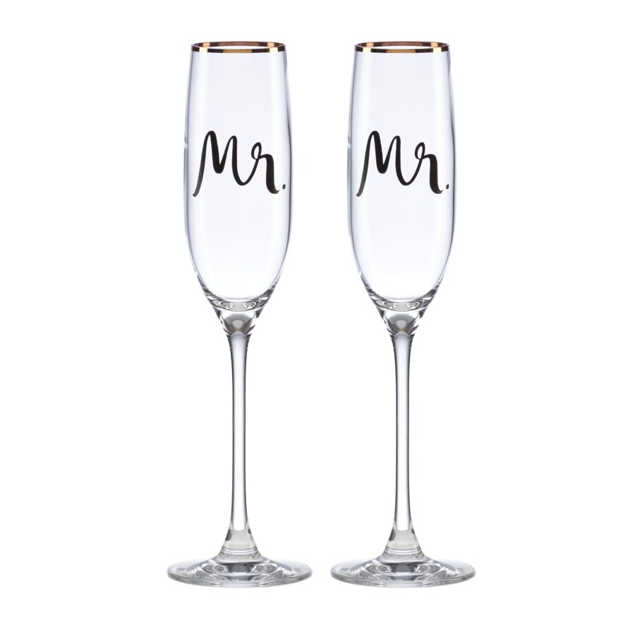 Engraved Champagne Flutes - Set of 2