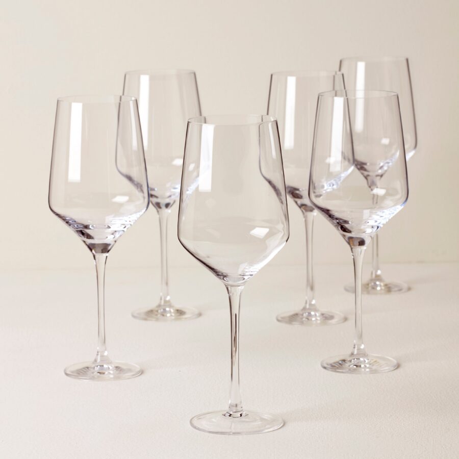 Angled Wine Glasses - Set of 6