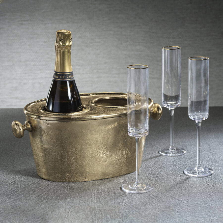 Gold Two-Bottle Wine Cooler
