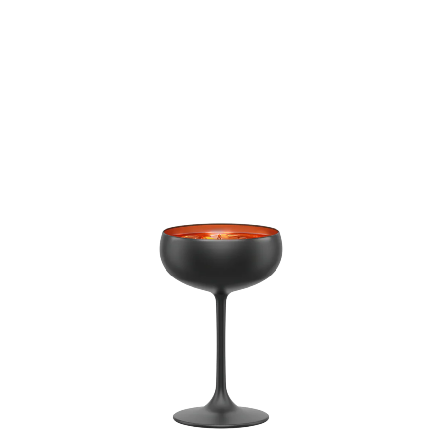 Black & Bronze Champagne Coupe 7¾ oz